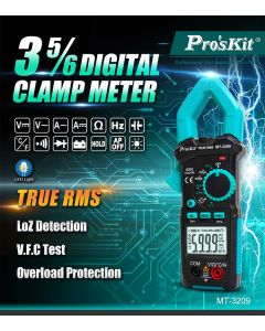 Eclipse Tools 3-5/6 Digital Clamp-on Meter Proskit MT-3209